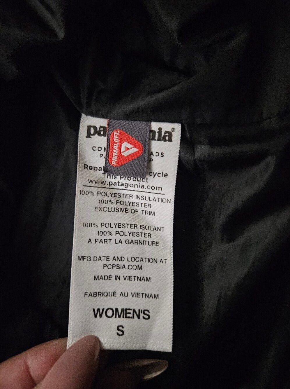 Patagonia Women's Black Quilted Insulated Full Zip Vest Size Small - Picture 5 of 8